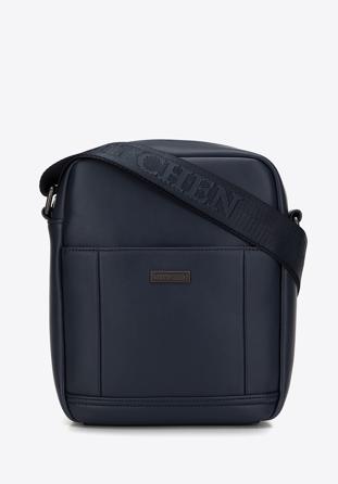 Men's faux leather messenger bag, navy blue, 98-4P-513-7, Photo 1