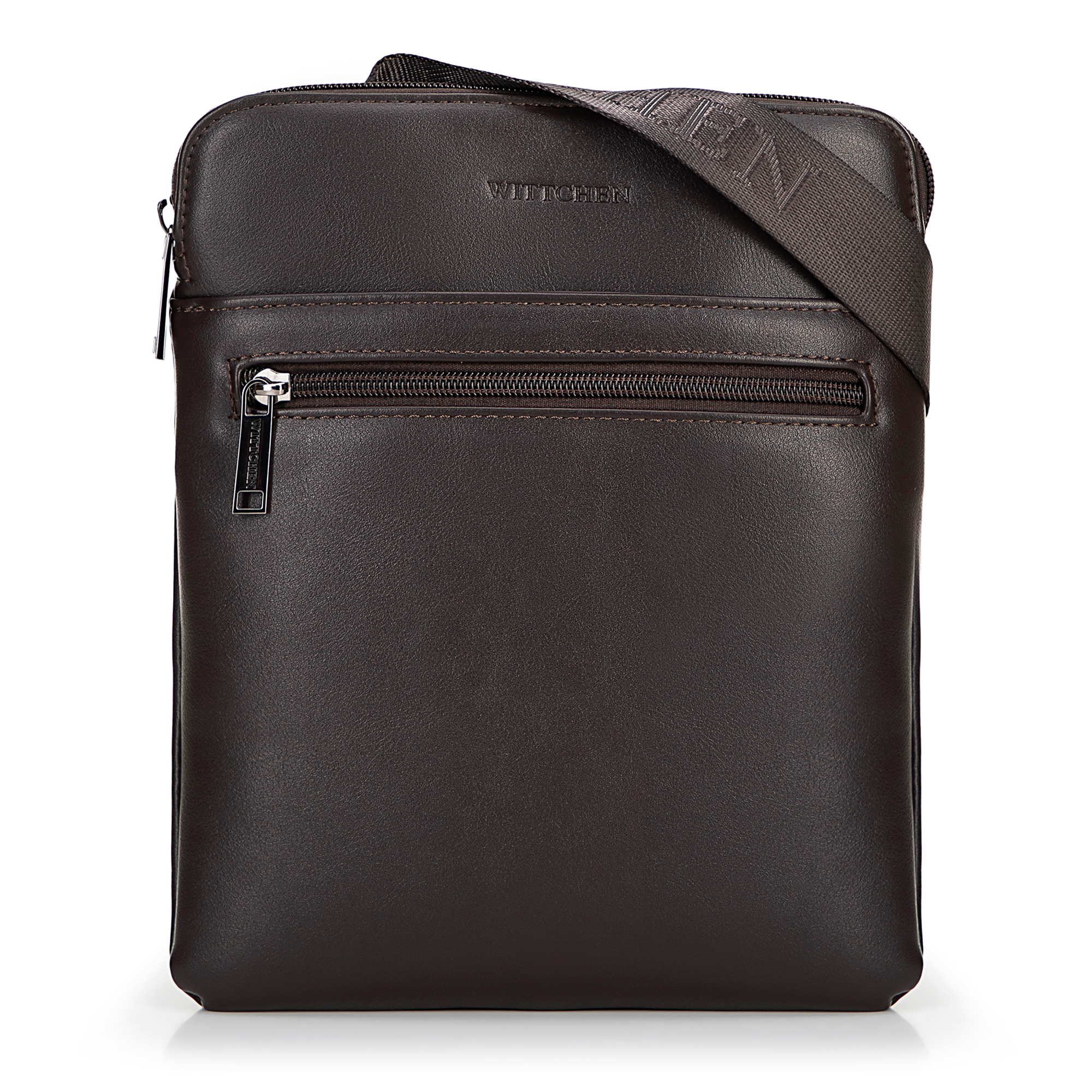 Pánska kožená crossbody taška tmavohnedá 100-4P-908-4, Vyberte variant tmavohnedá