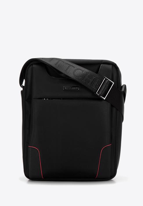 Men's messenger bag, black-red, 98-4P-200-11, Photo 1