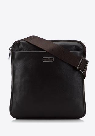 Men's leather messenger bag, light brown, 98-4U-901-5, Photo 1
