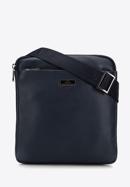 Men's leather messenger bag, blue, 98-4U-901-4, Photo 1