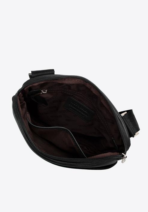 Men's leather messenger bag, black, 98-4U-901-4, Photo 3