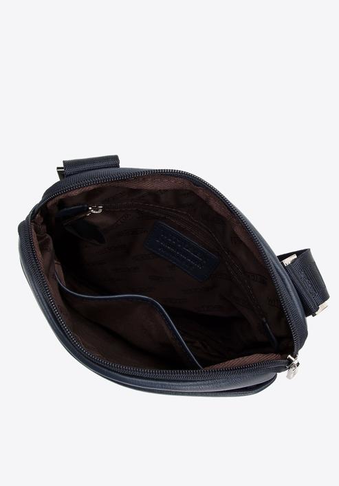 Men's leather messenger bag, blue, 98-4U-901-7, Photo 3