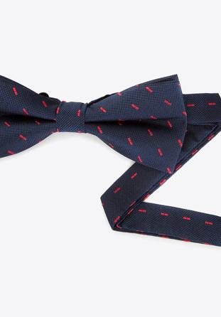 Men's silk bow tie, navy blue, 91-7I-001-X6, Photo 1