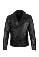 Men's leather biker jacket, black, 97-09-855-4-L, Photo 30