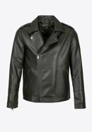 Men's faux leather biker jacket, green, 97-9P-154-4-XL, Photo 30