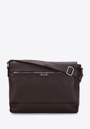 Men's leather laptop bag 11”/12”, brown, 97-3U-003-4, Photo 1