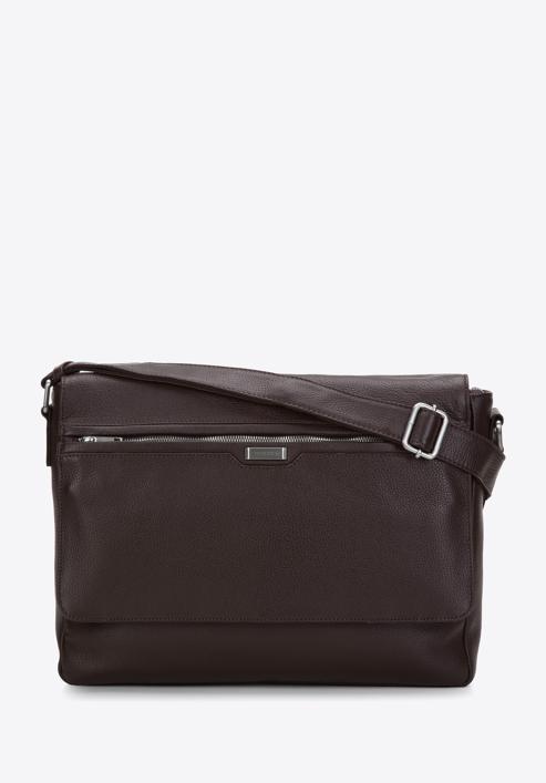 Men's leather laptop bag 11”/12”, brown, 97-3U-003-1, Photo 1