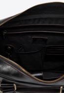 Męska torba na laptopa 12” skórzana z brązową lamówką, czarno-złoty, 98-3U-101-1G, Zdjęcie 5