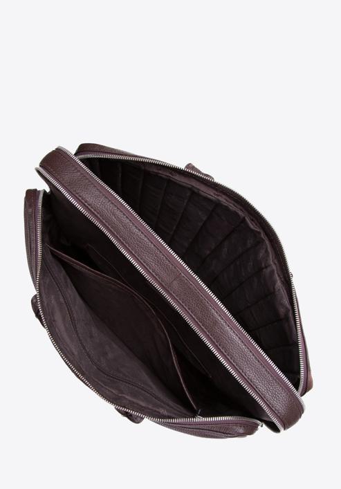 Men's leather 13”/14 laptop bag, brown, 97-3U-004-4, Photo 3