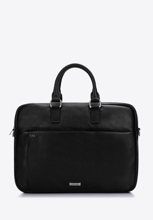 Men's leather laptop bag, black, 97-3U-009-4, Photo 1