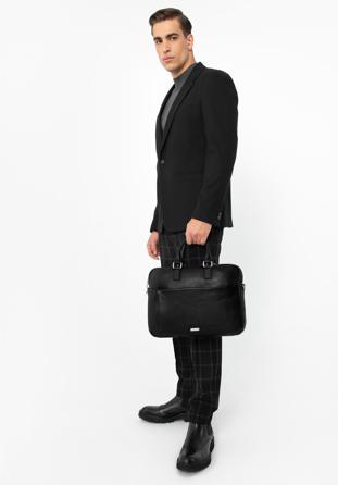 Men's leather laptop bag