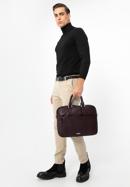 Men's leather laptop bag, brown, 97-3U-009-1, Photo 15