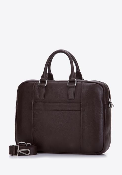 Men's leather laptop bag, brown, 97-3U-009-1, Photo 2
