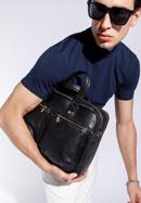 Men'  leather 13” laptop bag, black, 95-3U-022-1, Photo 16