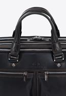 Men'  leather 13” laptop bag, black, 95-3U-022-1, Photo 4