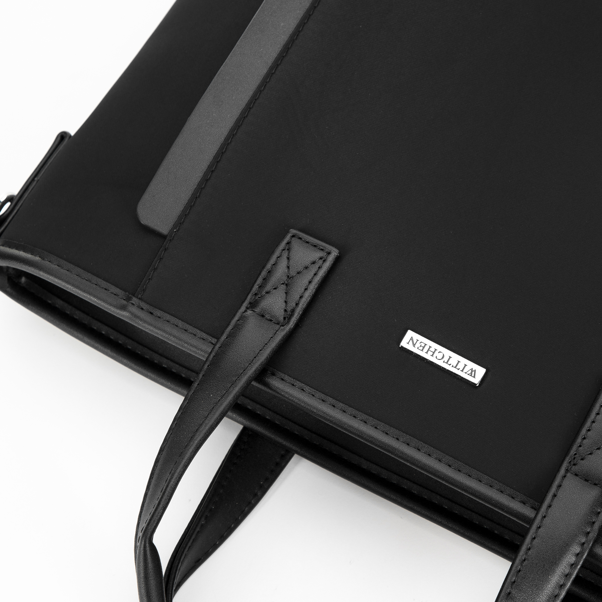 Pánska taška na notebook 13" z ekokože s ozdobným detailom čierna 99-3P-005-1, Vyberte variant čierna