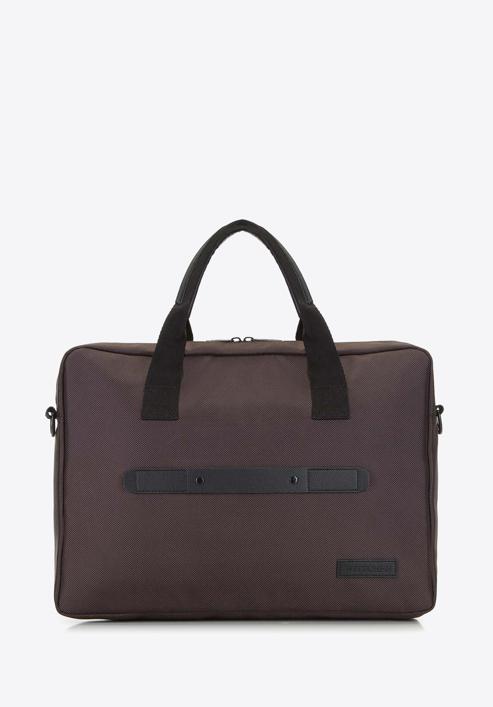 Men's classic laptop bag 15,6”, brown-black, 91-3P-700-1, Photo 1