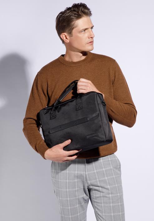 Męska torba na laptopa 15,6” klasyczna, czarny, 91-3P-700-4, Zdjęcie 15