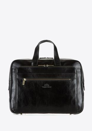 MÄ™ska torba na laptopa 15,6" skÃ³rzana vintage z licznymi kieszeniami, czarny, 21-3-314-1, ZdjÄ™cie 1