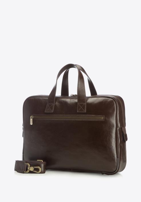 Męska torba na laptopa 15,6" skórzana vintage z licznymi kieszeniami, brązowy, 21-3-314-1, Zdjęcie 2