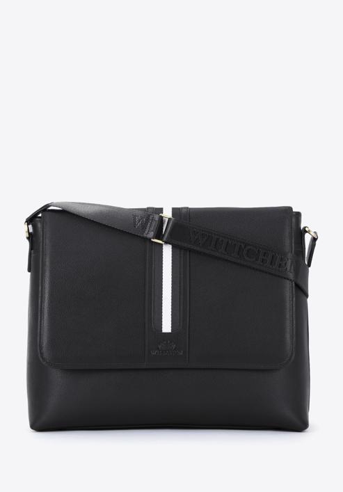 Men's leather 15,6” laptop bag, black, 95-3U-103-4, Photo 1
