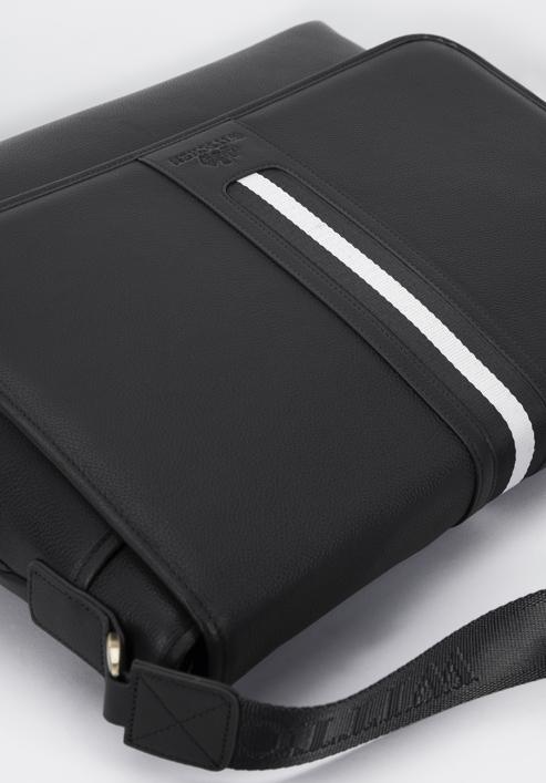 Men's leather 15,6” laptop bag, black, 95-3U-103-1, Photo 4