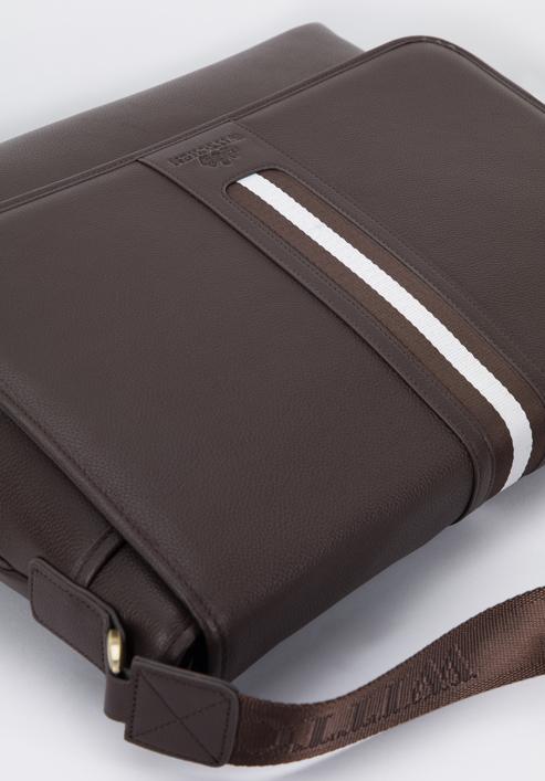 Men's leather 15,6” laptop bag, dark brown, 95-3U-103-1, Photo 4