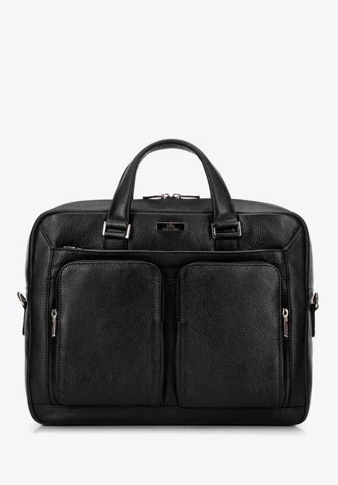 Men's leather 15,6” laptop bag, black, 98-3U-903-Z, Photo 1