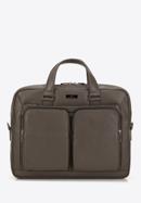 Men's leather 15,6” laptop bag, dark green, 98-3U-903-1, Photo 1