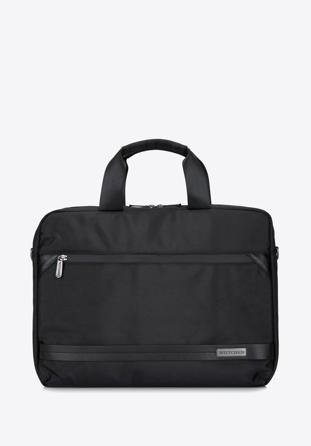 Męska torba na laptopa 15,6” z krytym suwakiem duża, czarny, 92-3P-106-1, Zdjęcie 1