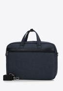 Men's 15.6” laptop bag with faux leather trim, navy blue, 98-3P-500-1, Photo 2