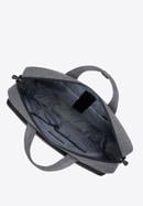 Męska torba na laptopa 15,6” z lamówką z ekoskóry, szary, 98-3P-501-1, Zdjęcie 3