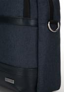 Men's 15.6” laptop bag with faux leather trim, navy blue, 98-3P-500-1, Photo 4
