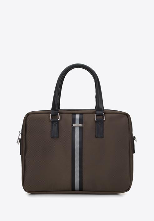 Męska torba na laptopa 15,6” z tasiemką, oliwkowy, 96-3U-902-8, Zdjęcie 1
