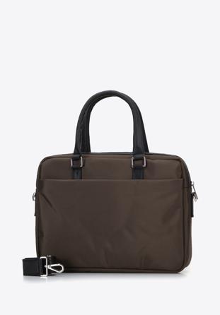 Męska torba na laptopa 15,6” z tasiemką, oliwkowy, 96-3U-902-Z, Zdjęcie 1