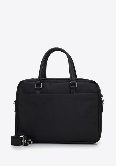 Męska torba na laptopa 17” z tasiemką, czarny, 96-3U-901-1, Zdjęcie 2