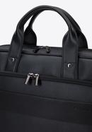 Męska torba na laptopa z dodatkową kieszenią z przodu, czarny, 95-3P-002-1D, Zdjęcie 4