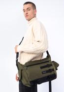 Męska torba wielofunkcyjna z paskami z przodu, zielony, 56-3S-802-10, Zdjęcie 15