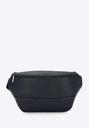 Męska torebka nerka minimalistyczna, czarny, 95-3P-009-1, Zdjęcie 1