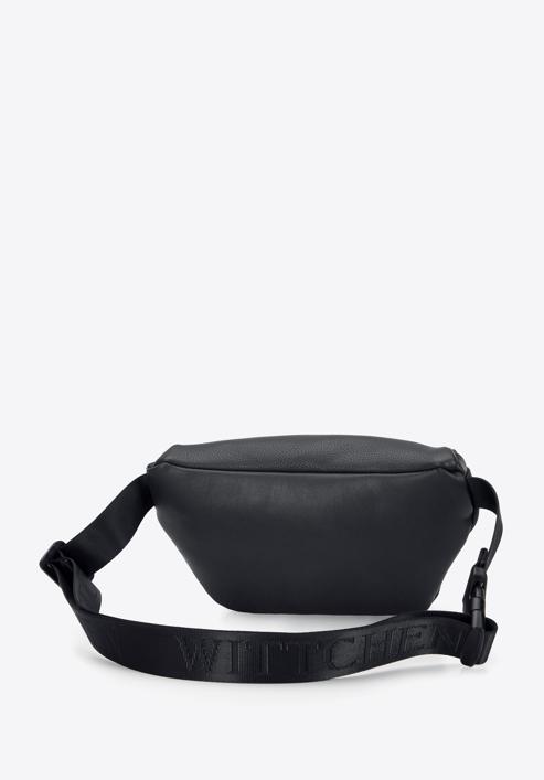 Męska torebka nerka minimalistyczna, czarny, 95-3P-009-1, Zdjęcie 2