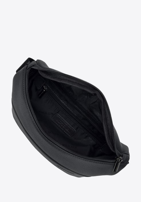 Męska torebka nerka minimalistyczna, czarny, 95-3P-009-7, Zdjęcie 3