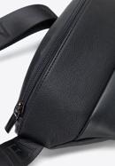 Męska torebka nerka minimalistyczna, czarny, 95-3P-009-7, Zdjęcie 4