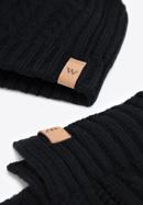 Men's winter cable knit set, black, 95-SF-005-1, Photo 5