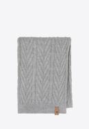 Men's winter cable knit hat and scarf set, grey, 95-SF-004-8, Photo 3