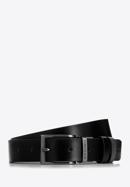 Men's leather reversible belt, black-grey, 98-8M-117-14-90, Photo 1