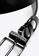Men's leather reversible belt, black-grey, 98-8M-117-17-12, Photo 3