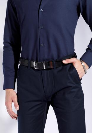 Men's reversible leather belt, black-brown, 96-8M-912-1-110, Photo 1