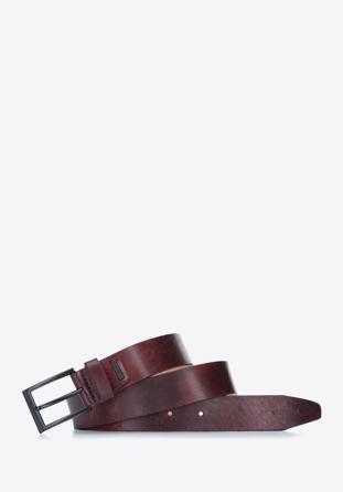 Men's leather belt, burgundy, 93-8M-106-3-11, Photo 1