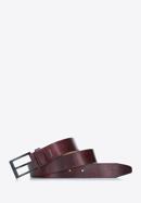 Men's leather belt, burgundy, 93-8M-106-3-11, Photo 2